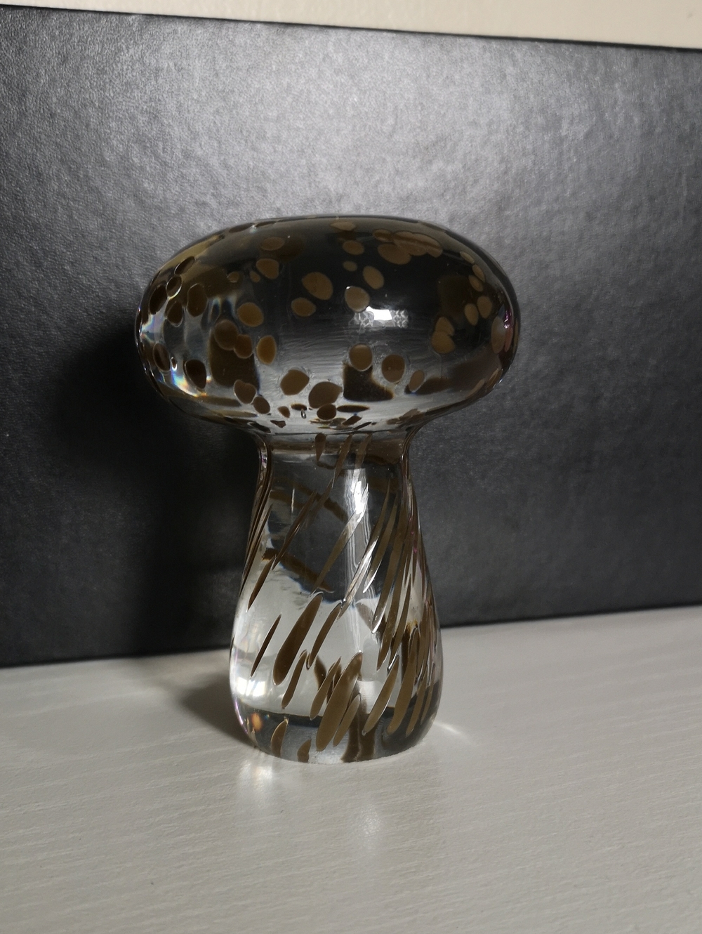 Gorgeous Alessandro Coppola Art Glass Mushroom Paperweight Made In Italy 4 Tall
